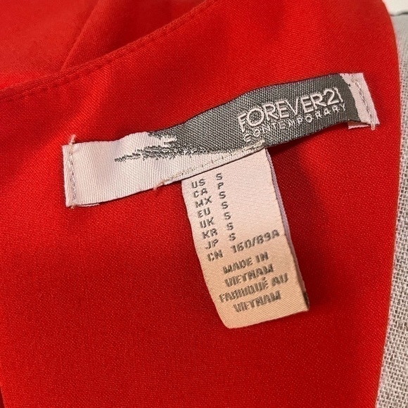 Forever 21 PARTY, WEDDING, CHRISTMAS, HOLIDAY, NEW YEARS, PEPLUM, RED DRESS - Picture 7 of 8